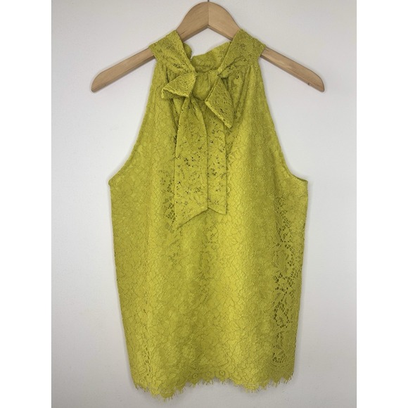 J CREW Bow Tie Neck Lace Top Celery Green SMALL NWT - Picture 5 of 6